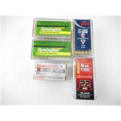 ASSORTED 22 WIN MAG AMMO