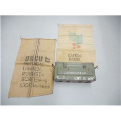 LARGE AMMO TIN & SACKS