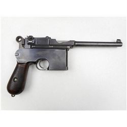 EXTREMLEY RARE, PRE WWI ERA, MAUSER , MODEL: C96 BROOMHANDLE 1899 FLATSIDE , CALIBER: 7.63MM MAUSER