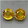 Image 1 : Natural Round Yellow Sapphire Pair 2.05 Cts