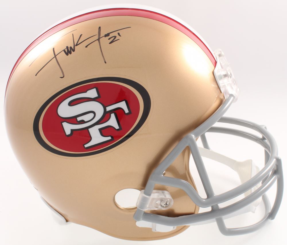 frank gore signed helmet