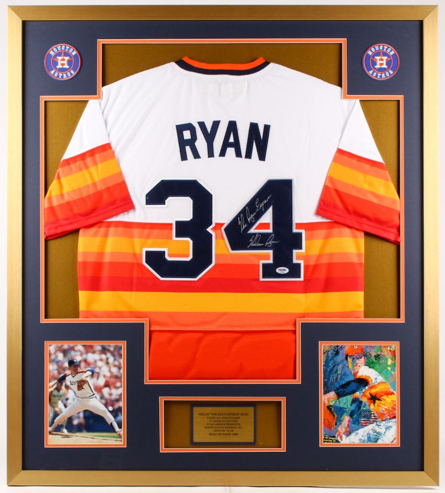nolan ryan framed jersey