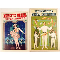 2 Lithographs of Messett's Musical Entertainers