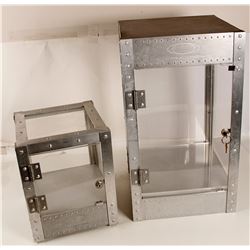 2 Oakley Modern Aluminum and Acrylic Display Cases