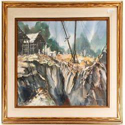 Lyle V. Ball watercolor (signed)