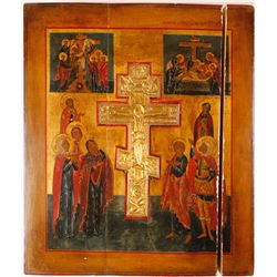 Icon Russian Orthodox Scene of Crucifixion
