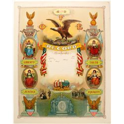 Lithograph Fraternal Order of the Eagle