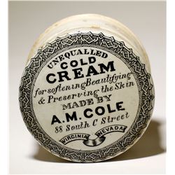 A. M. Cole / Cold Cream Pot Lid.