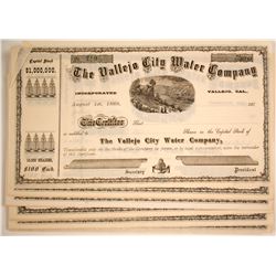 Vallejo City Water Stocks