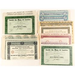 A Variety of Foreign Mining Bond Certificates