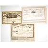 Image 1 : Carthage Railroad Companies Stock Certificates, Three Different