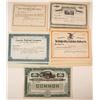 Image 1 : Five Different Stock Certificates from:  N.Y., IL, and Massachusetts