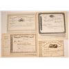 Image 1 : Four Different Railroad Company Stock Certificates:  NY, IL, IN