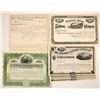 Image 1 : Four Different U.S. Stock Certificates:  OH, N.J., IN