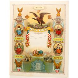 Lithograph Fraternal Order of Eagles