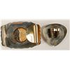 Image 2 : Sterling Silver Belt Buckle and Bolo Set - The Gold Panner and DOI Seal