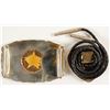 Image 2 : Sterling Silver Belt Buckle and Bolo Set - The Gold Panner, toned