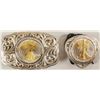 Image 1 : Sterling Silver Belt Buckle and Bolo Set - US Silver Eagles