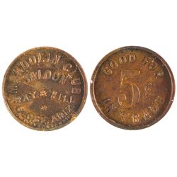 Mandolin Club Saloon Token