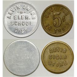 Different Arvin, California Tokens (2)