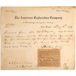 American Exploration Company Billhead