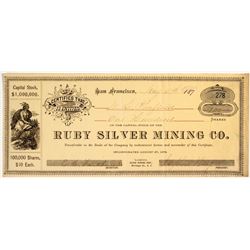 Ruby Silver Mining Company Stock