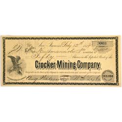 Crocker Mining Company Stock