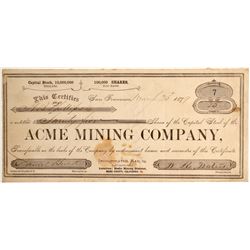 Acme Mining Company Stock