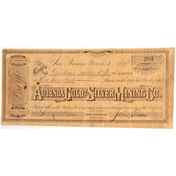 Addenda Gold & Silver Mining Company Stock
