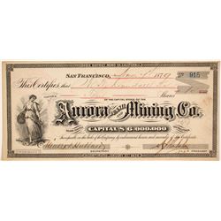 Aurora Tunnel and Mining Company Stock
