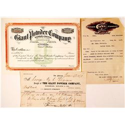 Giant Powder Company Document Group (3)