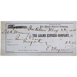 Adams Express Company Freight Receipt