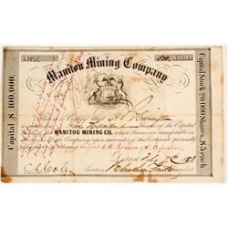 Manitou Mining Company Stock - NUMBER 1