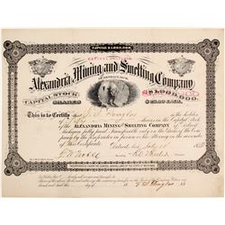 Alexandria Mining and Smelting Stock