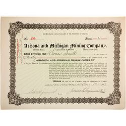 Arizona and Michigan Mining Stock