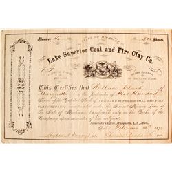 Lake Superior Coal and Fire Clay Co. Stock