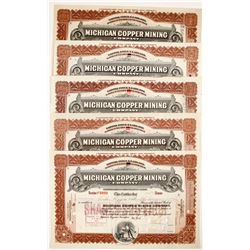 Michigan Copper Mining Co. Stocks (5)