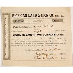 Michigan Land and Iron Co. Stock
