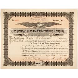 Portage Lake and Bisbee Mining Stock