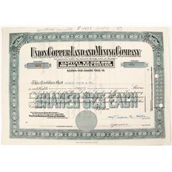 Union Copper Land and Mining Stock