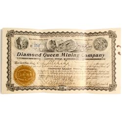 Diamond Queen Mining Stock Certificate