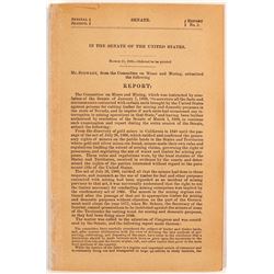 U.S. Senate Speech on Nevada Silver Mining