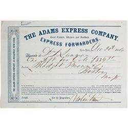Adams Express Company Freight Receipt