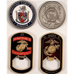 MARINE CORPS and COAST GUARD Challenge Coins