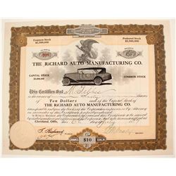 Richard Auto Manufacturing Stock