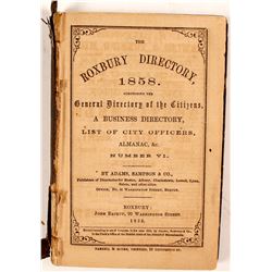 Roxbury Directory, 1858, Number VI