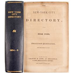 New-York City Directory for 1854-1855