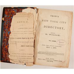 Trow’s New York City Directory. 1870