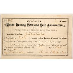 Union Driving Park and Fair Assoc. stock