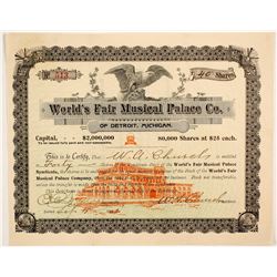 World's Fair Musical Palace Co Stock